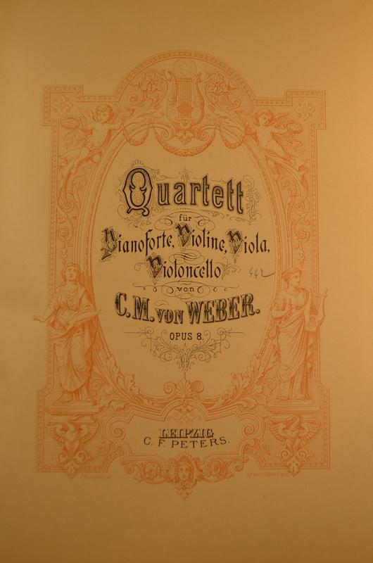 QUARTET WITH PIANO BY  WEBER, More Informations...