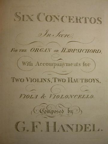 SIX CONCERTOS FOR ORGAN BY HANDEL , More Informations...