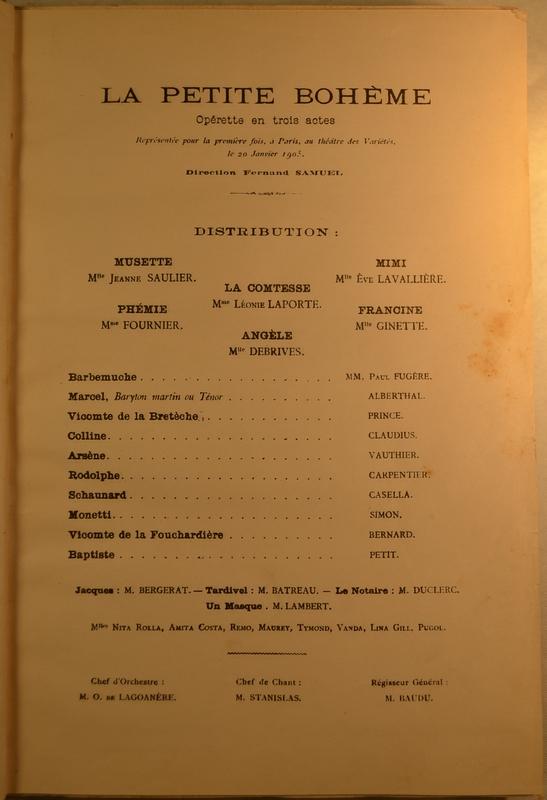 LA PETITE BOHEME DI HIRCHMANN, Più informazioni...