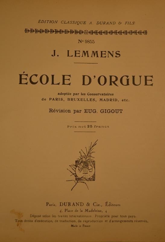 METHODE L'ECOLE D'ORGUE DE LEMMENS, Plus d'infos...